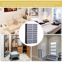 SCARPIERA MODULARE 16 CUBI IN 95 X 37 X 160 CM BIANCO E NERO