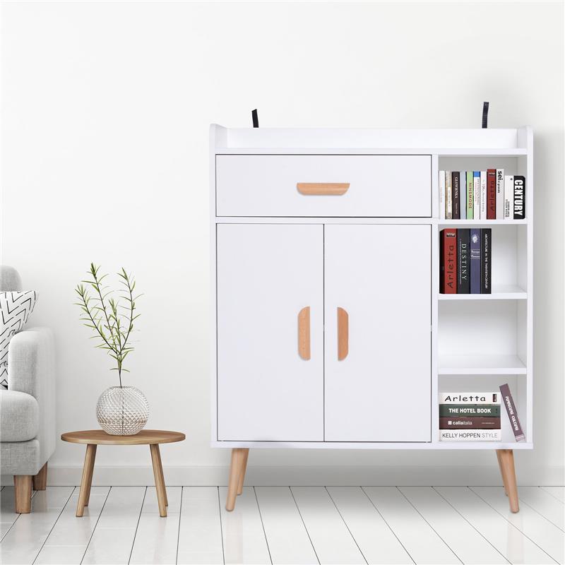 MOBILETTO CON PIEDINI 80 X 29.5 X 96 CM IN LEGNO DI PINO BIANCO