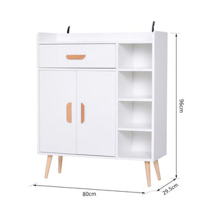 MOBILETTO CON PIEDINI 80 X 29.5 X 96 CM IN LEGNO DI PINO BIANCO