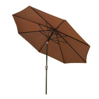 OMBRELLONE DA GIARDINO CON MANOVELLA E TESTA INCLINABILE 300 X 245 CM CAFFÈ