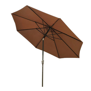 OMBRELLONE DA GIARDINO CON MANOVELLA E TESTA INCLINABILE 300 X 245 CM CAFFÈ