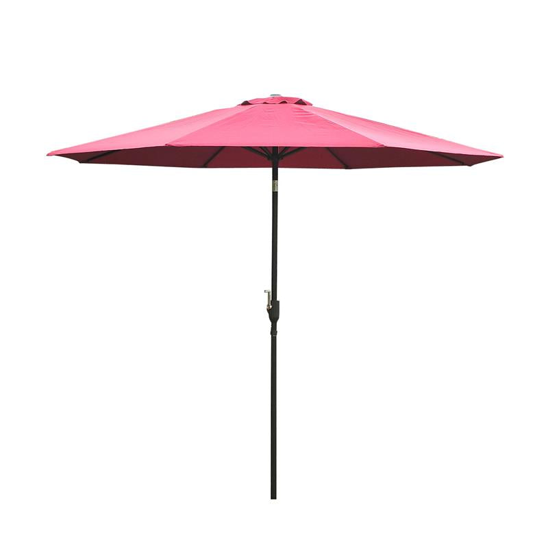 OMBRELLONE DA GIARDINO CON MANOVELLA E TESTA INCLINABILE 300 X 245 CM ROSSO