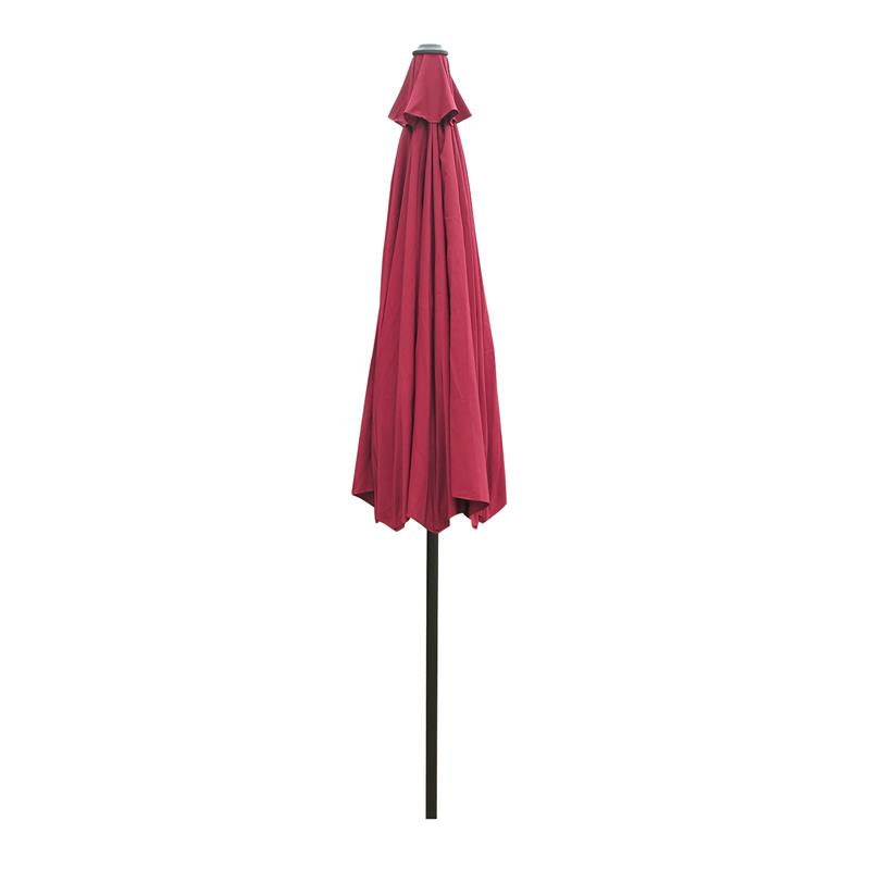 OMBRELLONE DA GIARDINO CON MANOVELLA E TESTA INCLINABILE 300 X 245 CM ROSSO