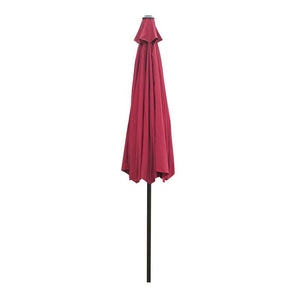 OMBRELLONE DA GIARDINO CON MANOVELLA E TESTA INCLINABILE 300 X 245 CM ROSSO