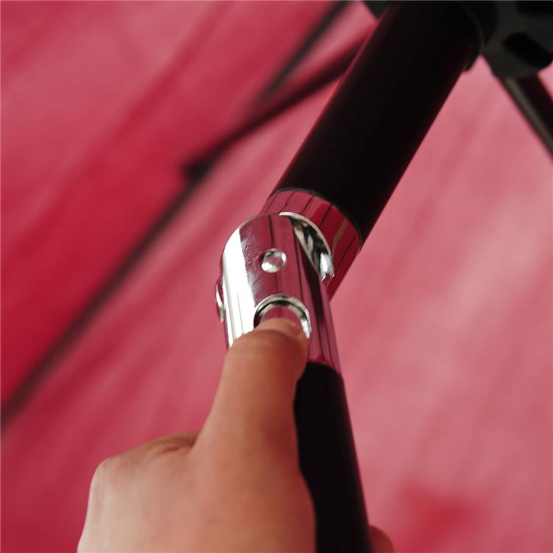 OMBRELLONE DA GIARDINO CON MANOVELLA E TESTA INCLINABILE 300 X 245 CM ROSSO