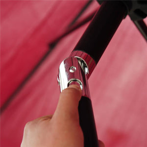 OMBRELLONE DA GIARDINO CON MANOVELLA E TESTA INCLINABILE 300 X 245 CM ROSSO