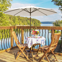 OMBRELLONE DA GIARDINO 300 CM INCLINABILE CON PALO SMONTABILE BIANCO