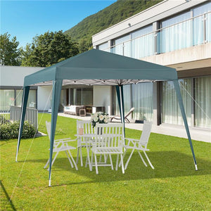 GAZEBO PIEGHEVOLE DA GIARDINO 3 X 3 M ACCIAIO E POLIESTERE VERDE