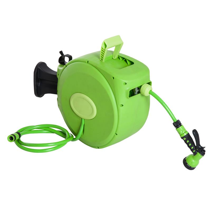 RULLO AVVOLGITUBO RIAVVOLGIMENTO AUTOMATICO CON UGELLO MULTIFUNZIONALE 20 M