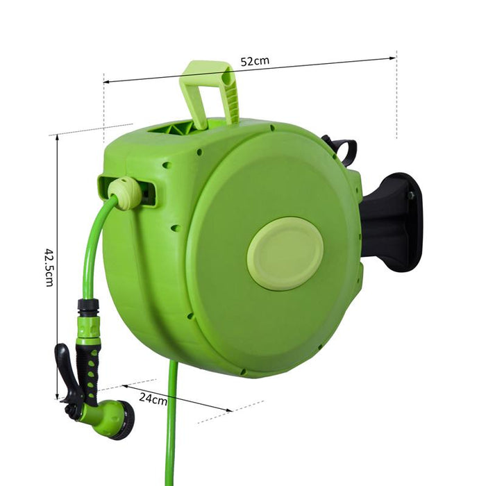 RULLO AVVOLGITUBO RIAVVOLGIMENTO AUTOMATICO CON UGELLO MULTIFUNZIONALE 20 M