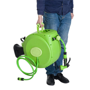 RULLO AVVOLGITUBO RIAVVOLGIMENTO AUTOMATICO CON UGELLO MULTIFUNZIONALE 20 M