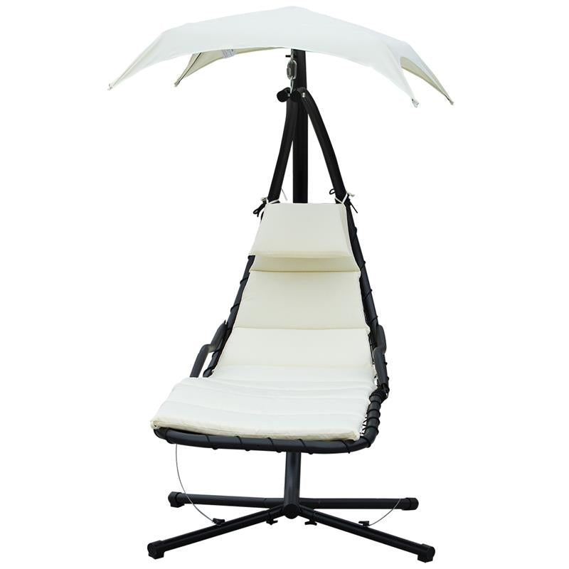 SDRAIO DA GIARDINO A DONDOLO CON TETTUCCIO CREMA