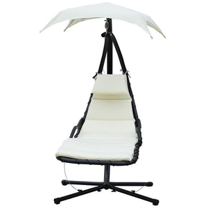 SDRAIO DA GIARDINO A DONDOLO CON TETTUCCIO CREMA