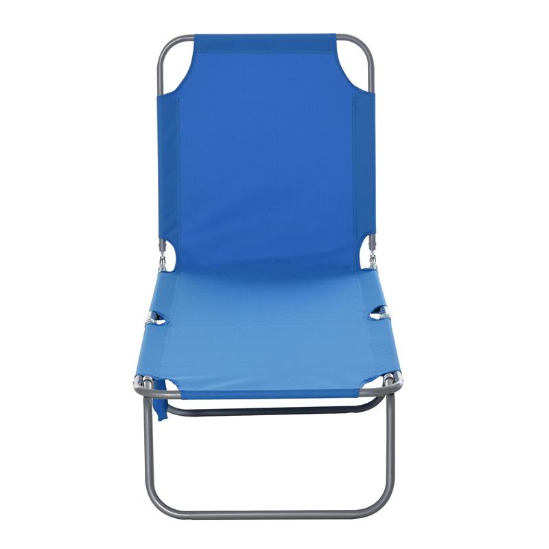 SDRAIO DA GIARDINO PIEGHEVOLE IN METALLO E TESSUTO 180 X 55 X 24 CM BLU