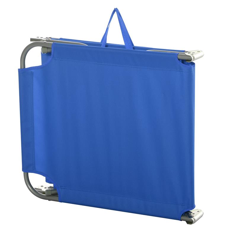 SDRAIO DA GIARDINO PIEGHEVOLE IN METALLO E TESSUTO 180 X 55 X 24 CM BLU