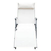 SDRAIO PRENDISOLE RELAX RECLINABILE PIEGHEVOLE CON CUSCINO BEIGE 137 X 63.5 X 100 CM