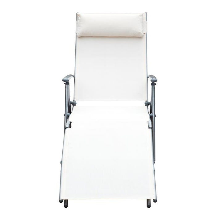 SDRAIO PRENDISOLE RELAX RECLINABILE PIEGHEVOLE CON CUSCINO BEIGE 137 X 63.5 X 100 CM