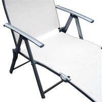 SDRAIO PRENDISOLE RELAX RECLINABILE PIEGHEVOLE CON CUSCINO BEIGE 137 X 63.5 X 100 CM