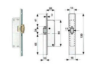 1pz serratura da infilare per montanti solo rullo 902 - mm.14 (902.14.1) cod:ferx.fer52382