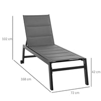 SDRAIO DA GIARDINO RECLINABILE SU 5 LIVELLI GRIGIO