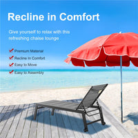 SDRAIO DA GIARDINO RECLINABILE SU 5 LIVELLI GRIGIO