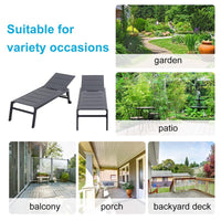 SDRAIO DA GIARDINO RECLINABILE SU 5 LIVELLI GRIGIO