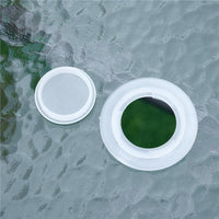 TAVOLO DA GIARDINO IN METALLO E VETRO CON FORO OMBRELLONE 120 X 80 X 70 CM