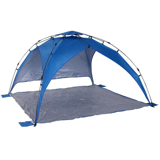 TENDA POP UP CON CORDE E PALETTI IN POLIESTERE BLU 247 X 247 X H145 CM
