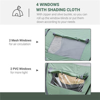 TENDA DA CAMPEGGIO POP UP 4-5 POSTI 264 X 220 X 123 CM GRIGIO E VERDE