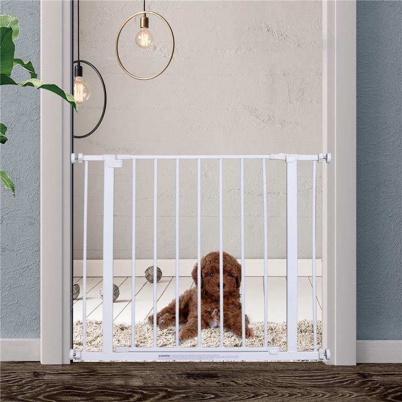 CANCELLETTO DI SICUREZZA PER BAMBINI E ANIMALI DOMESTICI BIANCO 76 X 72-82 CM