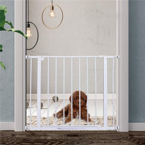 CANCELLETTO DI SICUREZZA PER BAMBINI E ANIMALI DOMESTICI BIANCO 76 X 72-82 CM