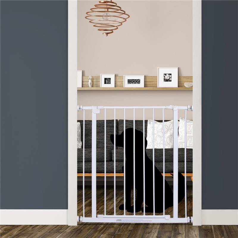 CANCELLETTO DI SICUREZZA PER BAMBINI E ANIMALI DOMESTICI BIANCO 76 X 72-82 CM