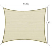 VELA DA GIARDINO RETTANGOLARE 300 X 400 CM IN COLORE CREMA