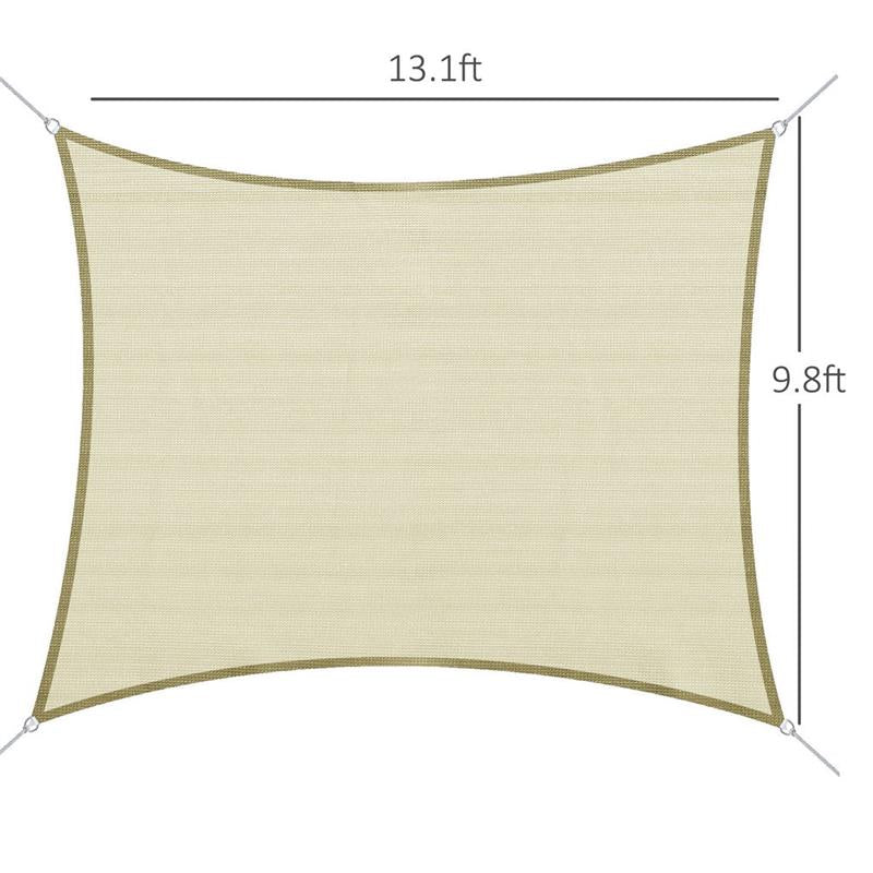 VELA DA GIARDINO RETTANGOLARE 300 X 400 CM IN COLORE CREMA