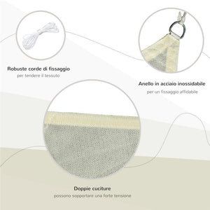 VELA DA GIARDINO RETTANGOLARE 300 X 400 CM IN COLORE CREMA