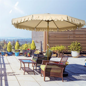 OMBRELLONE DA GIARDINO INCLINABILE CON APERTURA A MANOVELLA 265 X 235.5 CM CACHI