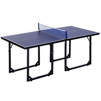 TAVOLO DA PING PONG PIEGHEVOLE  CON RETE DA GIOCO IN ACCIAIO E MDF 182X91X76CM