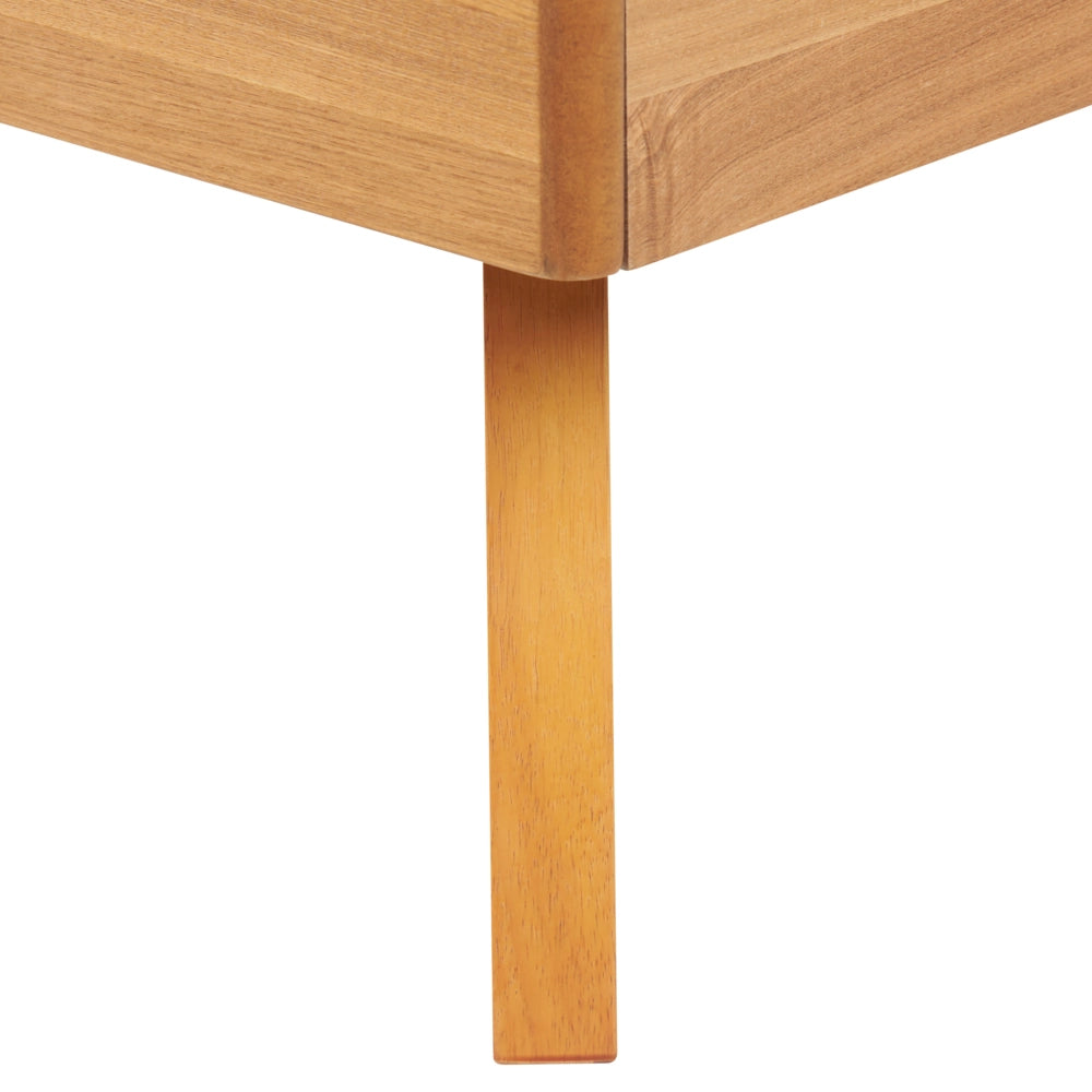 Letto matrimoniale in frassino naturale e MDF 120 x 200 cm Rete a doghe Stile minimalista scandinavo