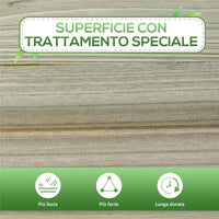 FIORIERA RIALZATA IN LEGNO CON GAMBE E RIPIANO INFERIORE PER GIARDINO E BALCONE 91X51X76CM