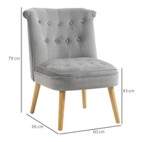 SEDIA MODERNA PER SOGGIORNO E SALA DA PRANZO CON SEDUTA IMBOTTITA GRIGIA