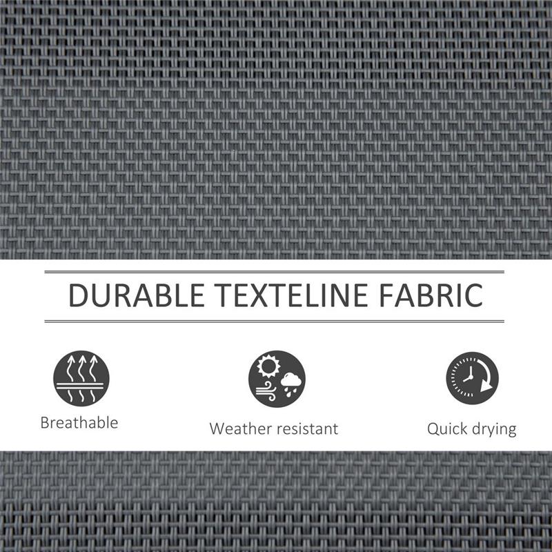 PANCHINA A DONDOLO A 3 POSTI CON TESSUTO A RETE 151 X 75 X 85CM GRIGIO