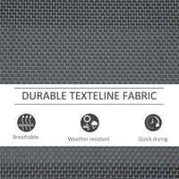 PANCHINA A DONDOLO A 3 POSTI CON TESSUTO A RETE 151 X 75 X 85CM GRIGIO