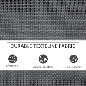 PANCHINA A DONDOLO A 3 POSTI CON TESSUTO A RETE 151 X 75 X 85CM GRIGIO