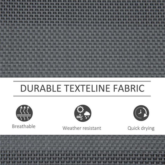 PANCHINA A DONDOLO A 3 POSTI CON TESSUTO A RETE 151 X 75 X 85CM GRIGIO