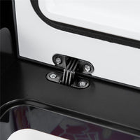 FRIGO PORTATILE ELETTRICO A COMPRESSORE DA 35L CON MANIGLIA TELESCOPICA E RUOTE, FRIGORIFERO PICCOLO DA 12/24V DC E 110/240V AC, PER AUTO E CAMION