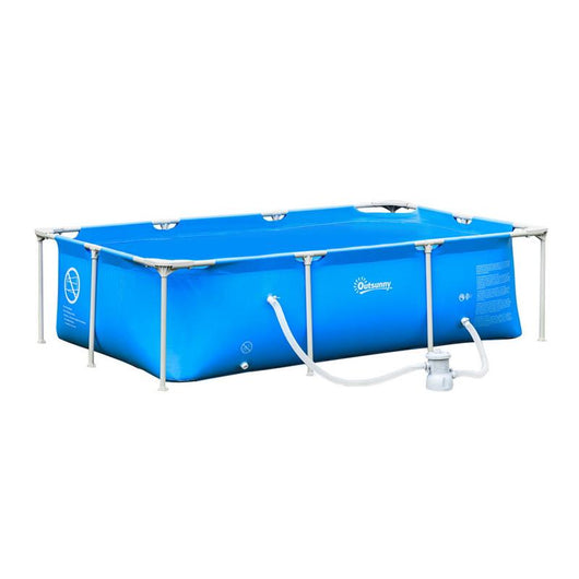 PISCINA AUTOPORTANTE RETTANGOLARE FUORI TERRA 252 X 152 X 65 CM BLU