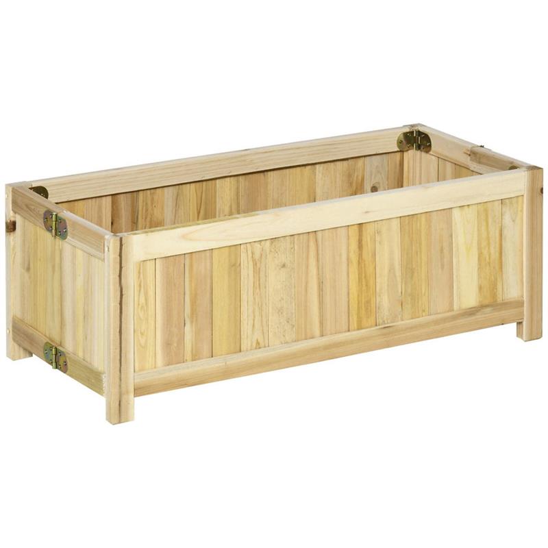 FIORIERA IN LEGNO PIEGHEVOLE DA ESTERNO CON BASE DRENANTE, 70X30X25CM