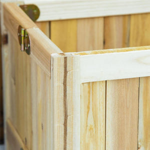 FIORIERA IN LEGNO PIEGHEVOLE DA ESTERNO CON BASE DRENANTE, 70X30X25CM