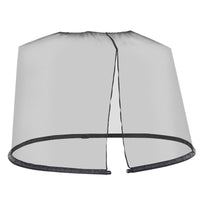 ZANZARIERA PER OMBRELLONE 3X3 M REGOLABILE A RETE FITTA CON APERTURA A CERNIERA, NERO