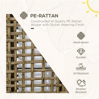 LAMPADA SOLARE DA GIARDINO CON PANNELLO DI RICARICA, IN ACCIAIO E RATTAN, 15.5X15.5X69 CM, NERO E MARRONE